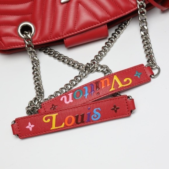 Louis Vuitton New Wave Chain Tote Shoulder Bag Red+ - Picture 7 of 9
